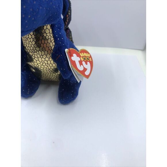 NEW Ty Beanie Boos 6 INCH Saffire BLUE SPECKLED DRAGON SMALL Plush Animal Toy - Picture 3 of 14